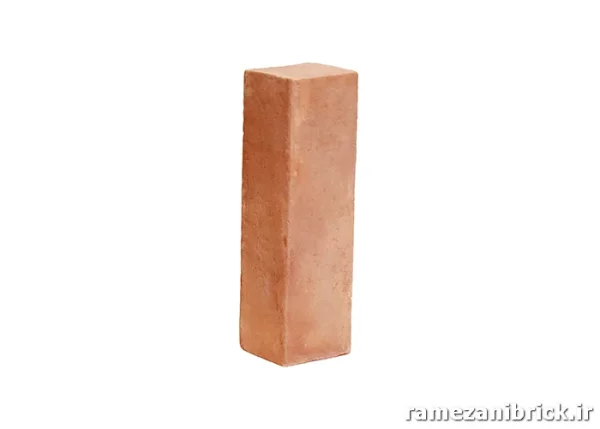 تصویر آجر قزاقی نارنجی با سایز 20×5.5×5.5 مناسب نمای گرم و طبیعی ساختمان