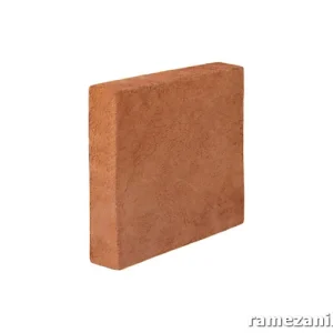 تصویر کف فرش قزاقی نارنجی با ابعاد 3×20×20 مناسب کف‌سازی سنتی و محوطه‌سازی