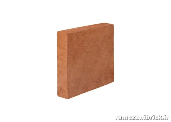 تصویر کف فرش قزاقی نارنجی با ابعاد 3×20×20 مناسب کف‌سازی سنتی و محوطه‌سازی